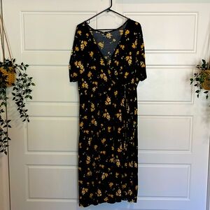 Black & Yellow Flower Torrid Dress
